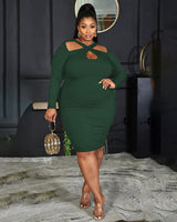 CRISSCROSS KNIT DRESS