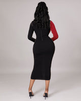 Brown Tricia Multi Print Midi Dress