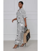The newspaper maxi dress