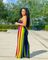 COLOR STRIPED JUMPSUIT