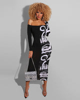 Split View Body-con Dress