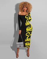 Split View Body-con Dress