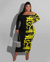Split View Body-con Dress
