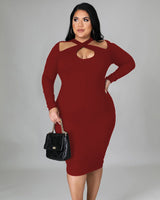 CRISSCROSS KNIT DRESS