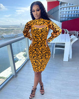 CHARM LEOPARD DRESS SET