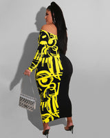 ASYMMETRIC MUSICAL NOTE DRESS