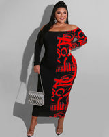 ASYMMETRIC MUSICAL NOTE DRESS