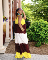 COLOR STITCHING JUMPSUIT