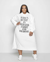 TODAY'S OUTFIT HOODIE DRESS