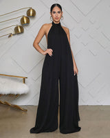 Lime Flowin’ Halter Wide Leg Jumpsuit