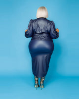 Faux Leather Skirt Set