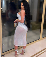 Victoriana Mesh Rhinestones Dress