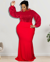 Runway Sequin Gown Dress