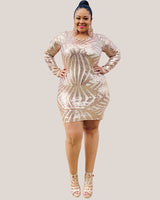 Geometric sequin dress