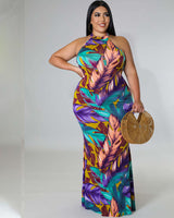 FEATHER PATTERN DRESS