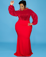 Runway Sequin Gown Dress