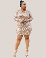 Geometric sequin dress