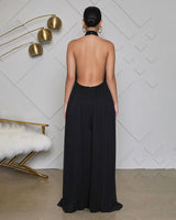 Lime Flowin’ Halter Wide Leg Jumpsuit