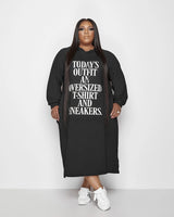 TODAY'S OUTFIT HOODIE DRESS
