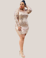 Geometric sequin dress