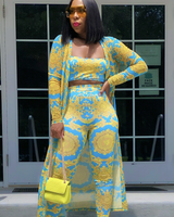 CAROL DRESSY DUSTER AND SKINNY LEG PANTS SET