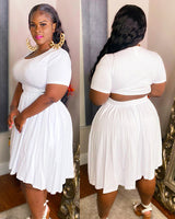 Joyce Solid Skirt Set