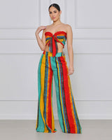Tube-top Pants Set