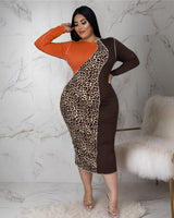 Brown Tricia Multi Print Midi Dress