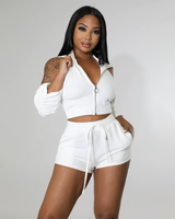 color attraction shorts set