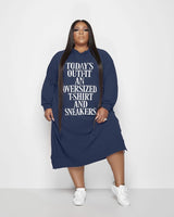 TODAY'S OUTFIT HOODIE DRESS