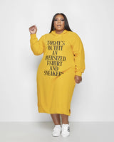 TODAY'S OUTFIT HOODIE DRESS