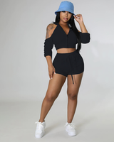 color attraction shorts set