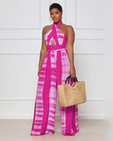 JUST FOR YOU PLUNGING NECKLINE JUMPSUIT