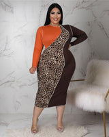 Brown Tricia Multi Print Midi Dress