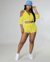 color attraction shorts set