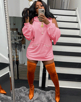 WEEKEND VIBE CHENILLE HOODIE DRESS