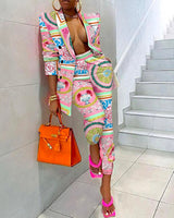 Colorful Jogger Pantsuit