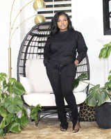 Jogger set with zipper in neckline