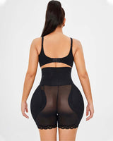 Mesh Lace Trim Shapewear Shorts