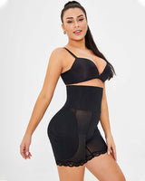 Mesh Lace Trim Shapewear Shorts