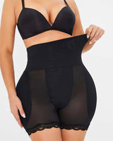 Mesh Lace Trim Shapewear Shorts