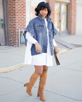 Mid Wash Aymeline Denim Jacket - Girlsintrendy, Girls In Trendy