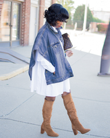 Mid Wash Aymeline Denim Jacket - Girlsintrendy, Girls In Trendy