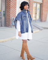 Mid Wash Aymeline Denim Jacket - Girlsintrendy, Girls In Trendy