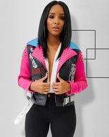 Look Around Pink Moto Jacket - Girlsintrendy, Girls In Trendy