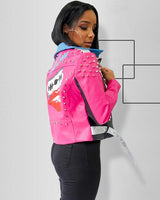 Look Around Pink Moto Jacket - Girlsintrendy, Girls In Trendy