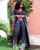 Rich Queen Vibes- 2pc Kaftan Top/Pant SET