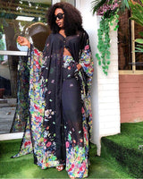 Rich Queen Vibes- 2pc Kaftan Top/Pant SET