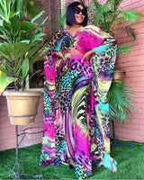 Rich Queen Vibes- 2pc Kaftan Top/Pant SET