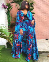 Rich Queen Vibes- 2pc Kaftan Top/Pant SET